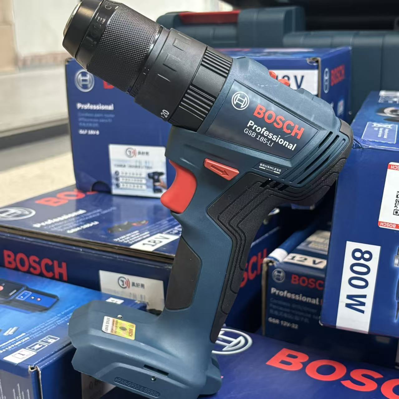 Bosch Drill Gsb 18V - สว่านกระแทกไร้สายแบบมอเตอร์ไร้แปรงถ่าน Bosch GSB 185-LI 18V 1900RPM