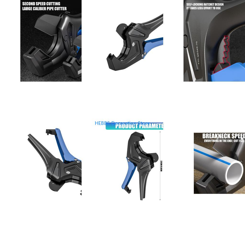 Pipe Cutter Ratchet - B0KC เครื่องตัดท่อ PVC Ratcheting Heavy Duty