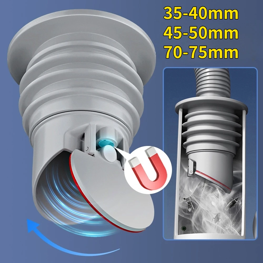 Drain Pipe Clip - จุกกันน้ำซิลิโคนขนาด 70-75 มม. สำหรับอ่างล้างจานในครัว ท่อระบายน้ำ แหวนซีลท่อระบายน้ำ
