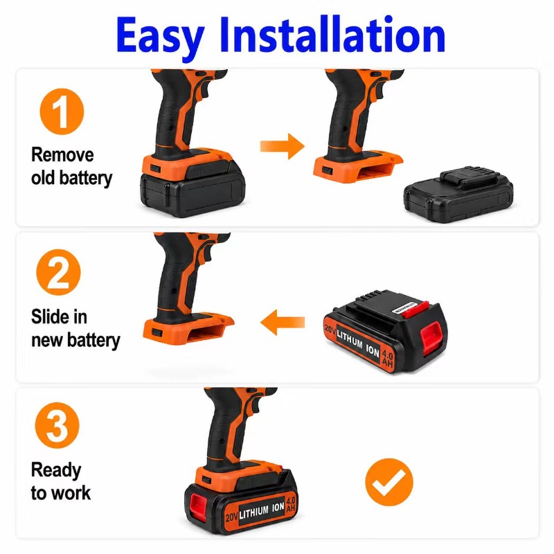แบตเตอรี่ลิเธียมทดแทน BL2018 ส - Black+Decker Tool Cordless บทวิจารณ์และราคา