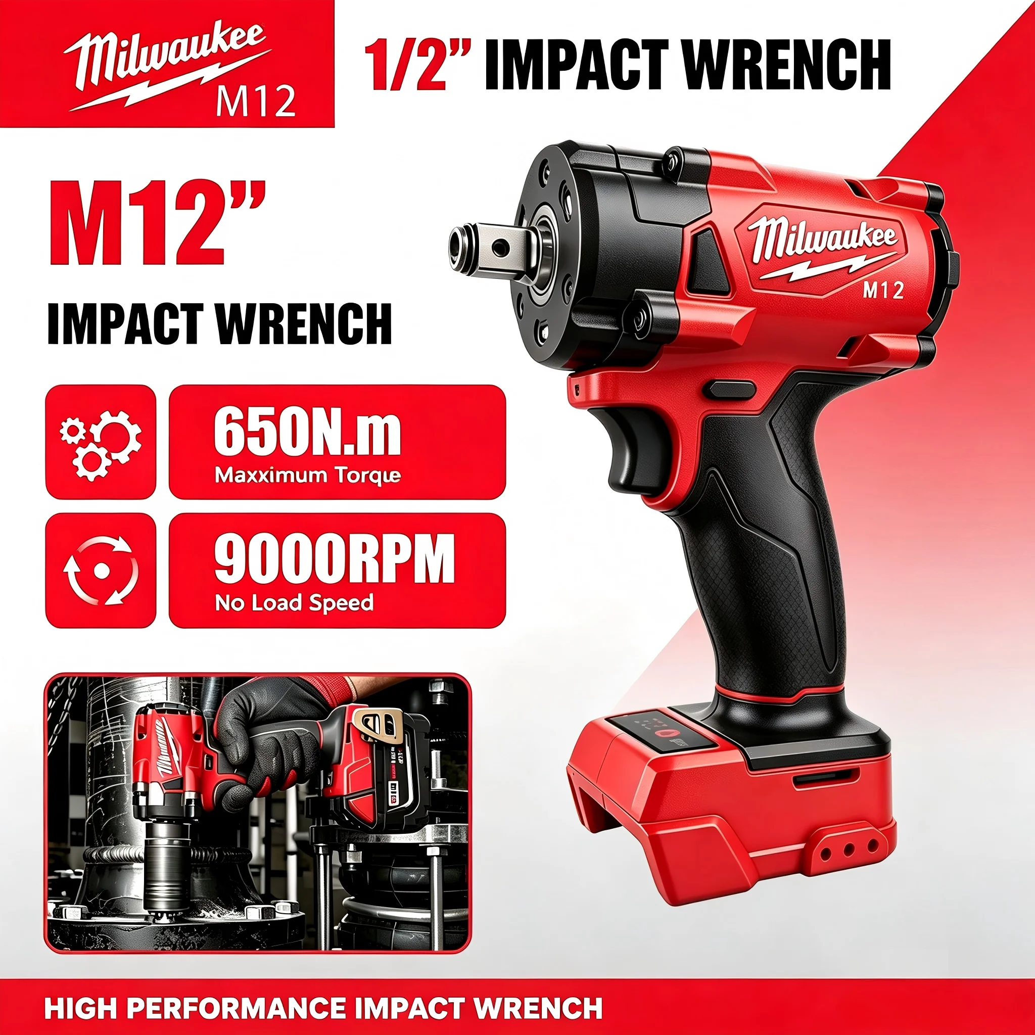 มิลวอกี M12 1/2' M18 FUEL ประแ - Milwaukee Drill M12 Fuel บทวิจารณ์และราคา