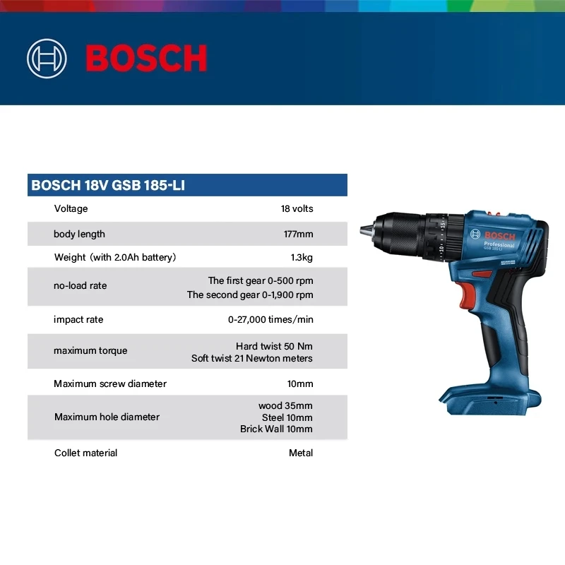 สว่านกระแทกไร้สายแบบมอเตอร์ไร้ - Bosch Drill Gsb 18V บทวิจารณ์และราคา