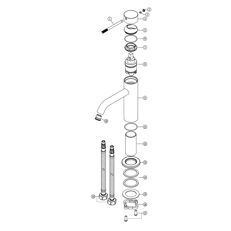ก๊อกน้ำผสมสำหรับอ่างล้างหน้าใน - Basin Mixer Cartridge บทวิจารณ์และราคา